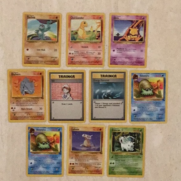 Pokemon Cards 1999 Charmander Lot Of 10 Card Assortment Assorted Cubone Machop - Picture 6 of 15
